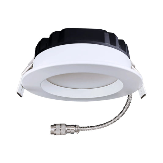 P-6403 5 Inch Slim Round White Finish 32W-23W=300W-200W, 3000-2000 Lumens 5CCT Recessed Light