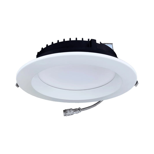 P-6405 8 Inch Slim Round White Finish 80-50W=800-500W, 8000-5000 Lumens 5CCT Recessed Light