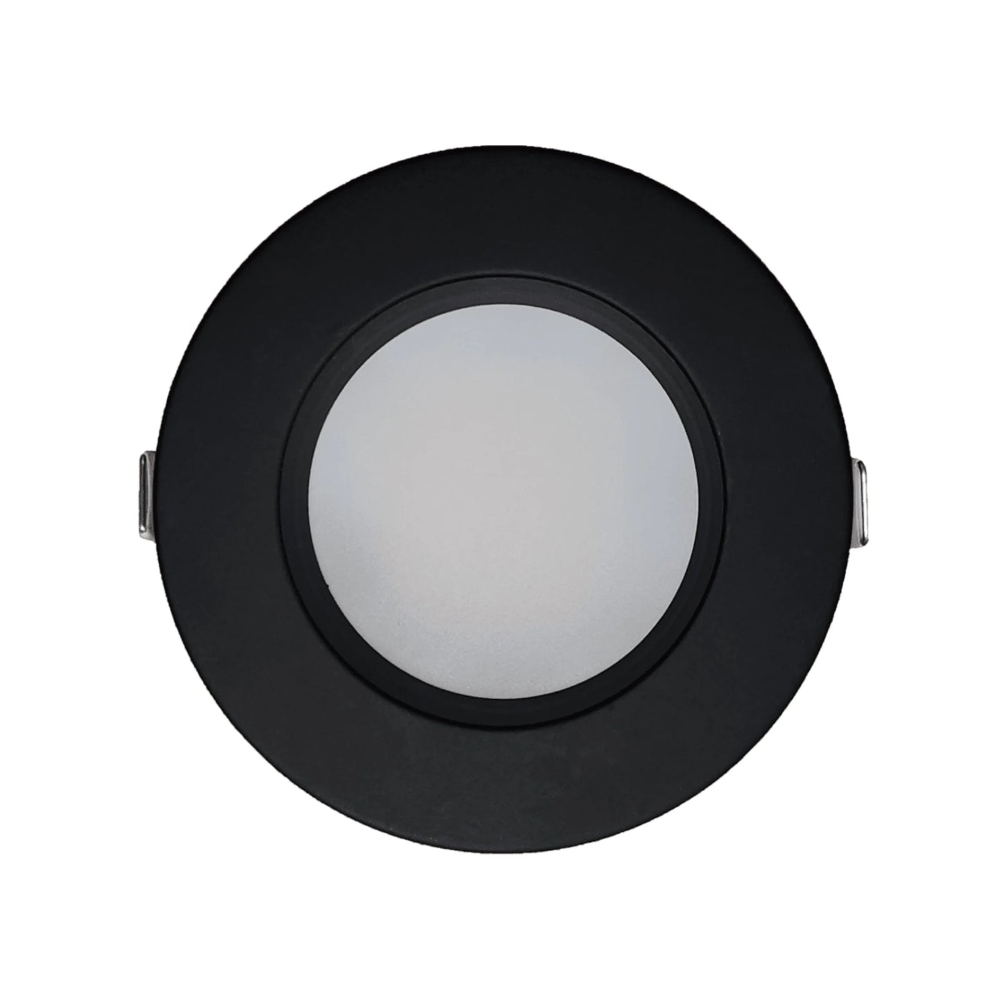 P-6406 4 Inch Slim Round Black Finish 20W-15W=200W-125W, 2000-1400 Lumens 5CCT Recessed Light