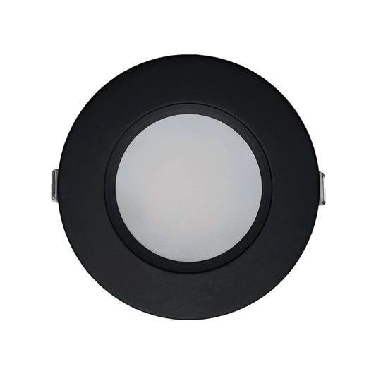 P-6406 4 Inch Slim Round Black Finish 20W-15W=200W-125W, 2000-1400 Lumens 5CCT Recessed Light