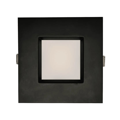 P-6407 4 Inch Slim Square Black Finish 20W-15W=200W-125W, 2000-1400 Lumens 5CCT Recessed Light