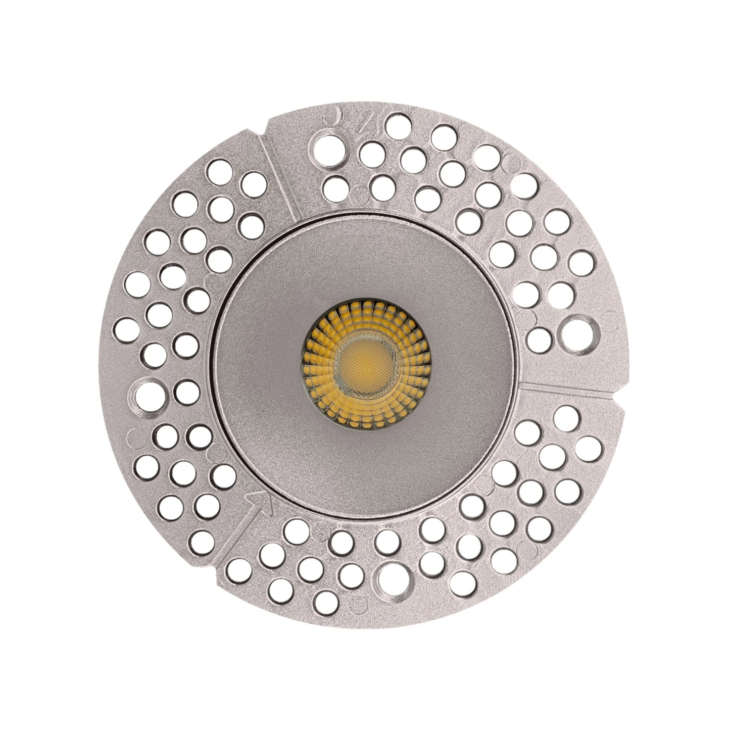 P-6412 2 Inch Trimless Round, Nickel Finish 14/20W, 1200/1700 Lumens 5CCT Recessed Light