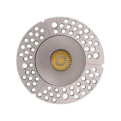 P-6412 2 Inch Trimless Round, Nickel Finish 14/20W, 1200/1700 Lumens 5CCT Recessed Light