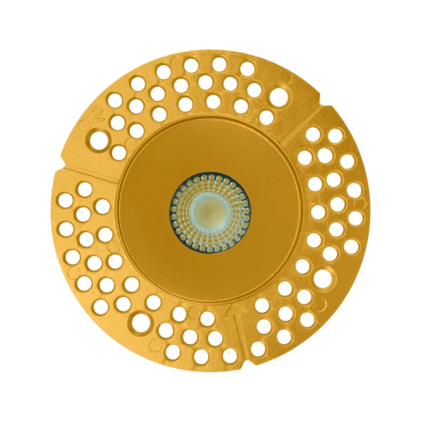 P-6413 2 Inch Trimless Round, Brass Finish 8 Watts, 700 Lumens 5CCT Recessed Light