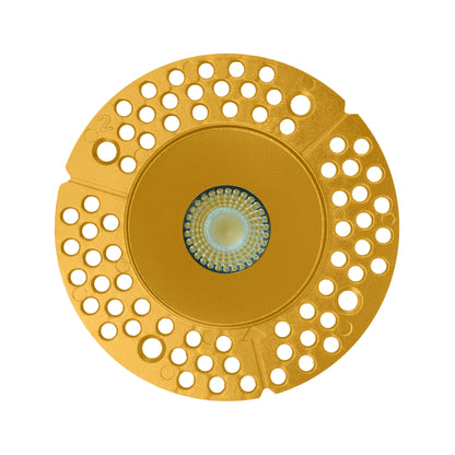 P-6413 2 Inch Trimless Round, Brass Finish 8 Watts, 700 Lumens 5CCT Recessed Light