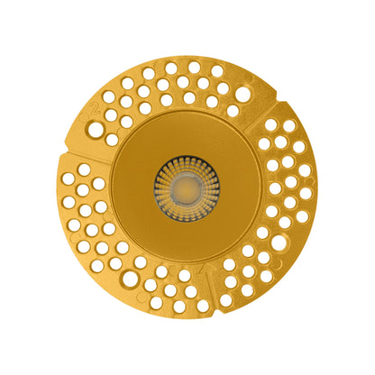 P-6415 2 Inch Trimless Round, Brass Finish 14/20W, 1200/1700 Lumens 5CCT Recessed Light