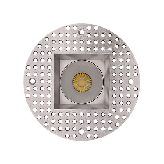 P-6417 2 Inch Trimless Square, Nickel Finish 14 Watts, 1200 Lumens 5CCT Recessed Light
