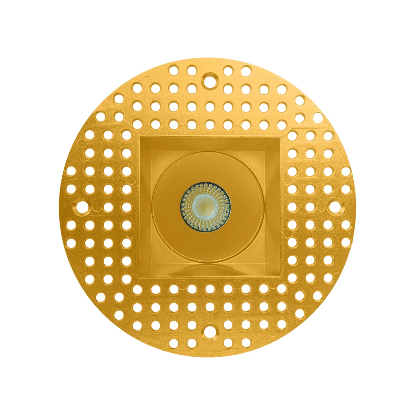P-6419 2 Inch Trimless Square, Brass Finish 8 Watts, 700 Lumens 5CCT Recessed Light
