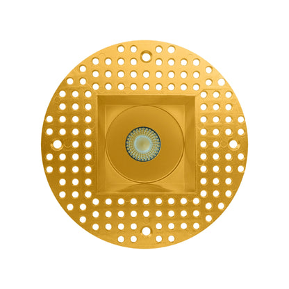 P-6419 2 Inch Trimless Square, Brass Finish 8 Watts, 700 Lumens 5CCT Recessed Light