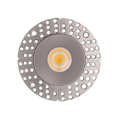 P-6422 3 Inch Trimless Round, Nickel Finish 9 Watts, 850 Lumens 5CCT Recessed Light