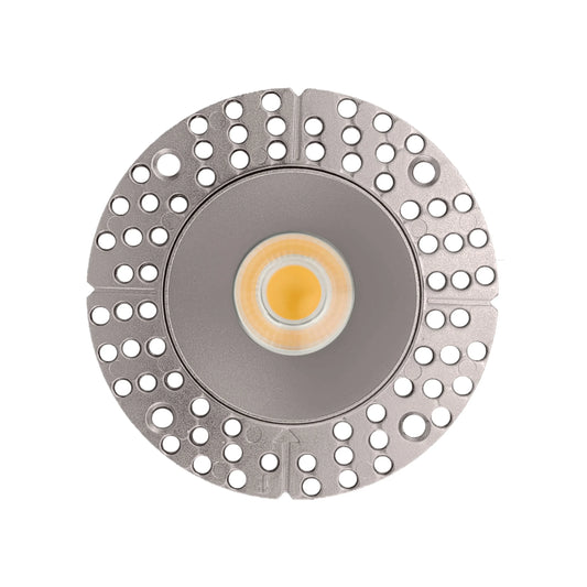 P-6422 3 Inch Trimless Round, Nickel Finish 9 Watts, 850 Lumens 5CCT Recessed Light