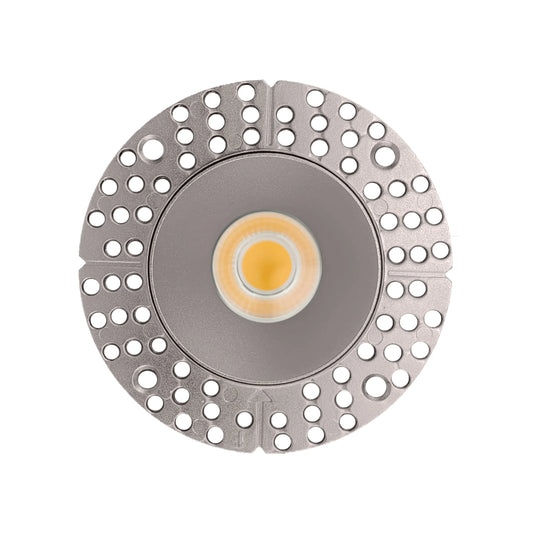 P-6423 3 Inch Trimless Round, Nickel Finish 15 Watts, 1400 Lumens 5CCT Recessed Light