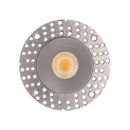 P-6424 3 Inch Trimless Round, Nickel Finish 24 Watts, 1800 Lumens 5CCT Recessed Light