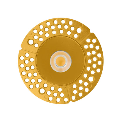 P-6425 3 Inch Trimless Round, Brass Finish 9 Watts, 850 Lumens 5CCT Recessed Light