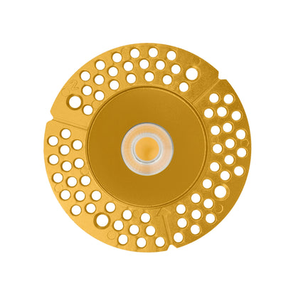 P-6426 3 Inch Trimless Round, Brass Finish 15 Watts, 1400 Lumens 5CCT Recessed Light