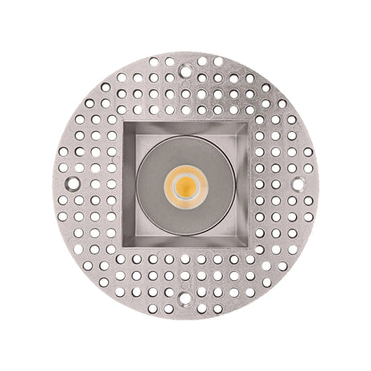 P-6428 3 Inch Trimless Square, Nickel Finish 9 Watts, 850 Lumens 5CCT Recessed Light