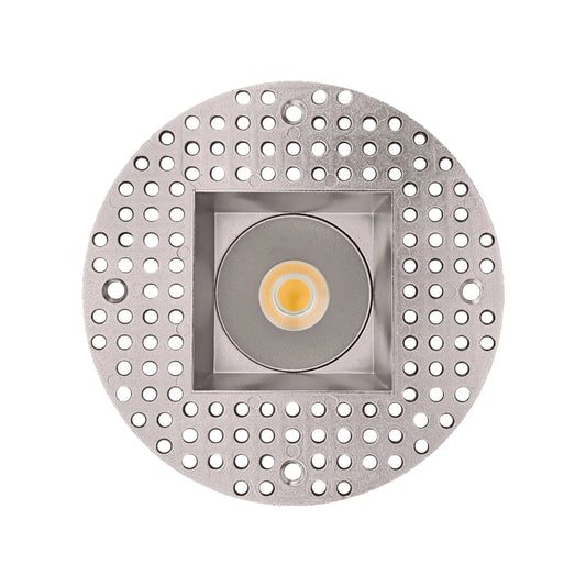 P-6428 3 Inch Trimless Square, Nickel Finish 9 Watts, 850 Lumens 5CCT Recessed Light