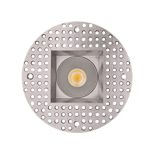 P-6429 3 Inch Trimless Square, Nickel Finish 15 Watts, 1400 Lumens 5CCT Recessed Light