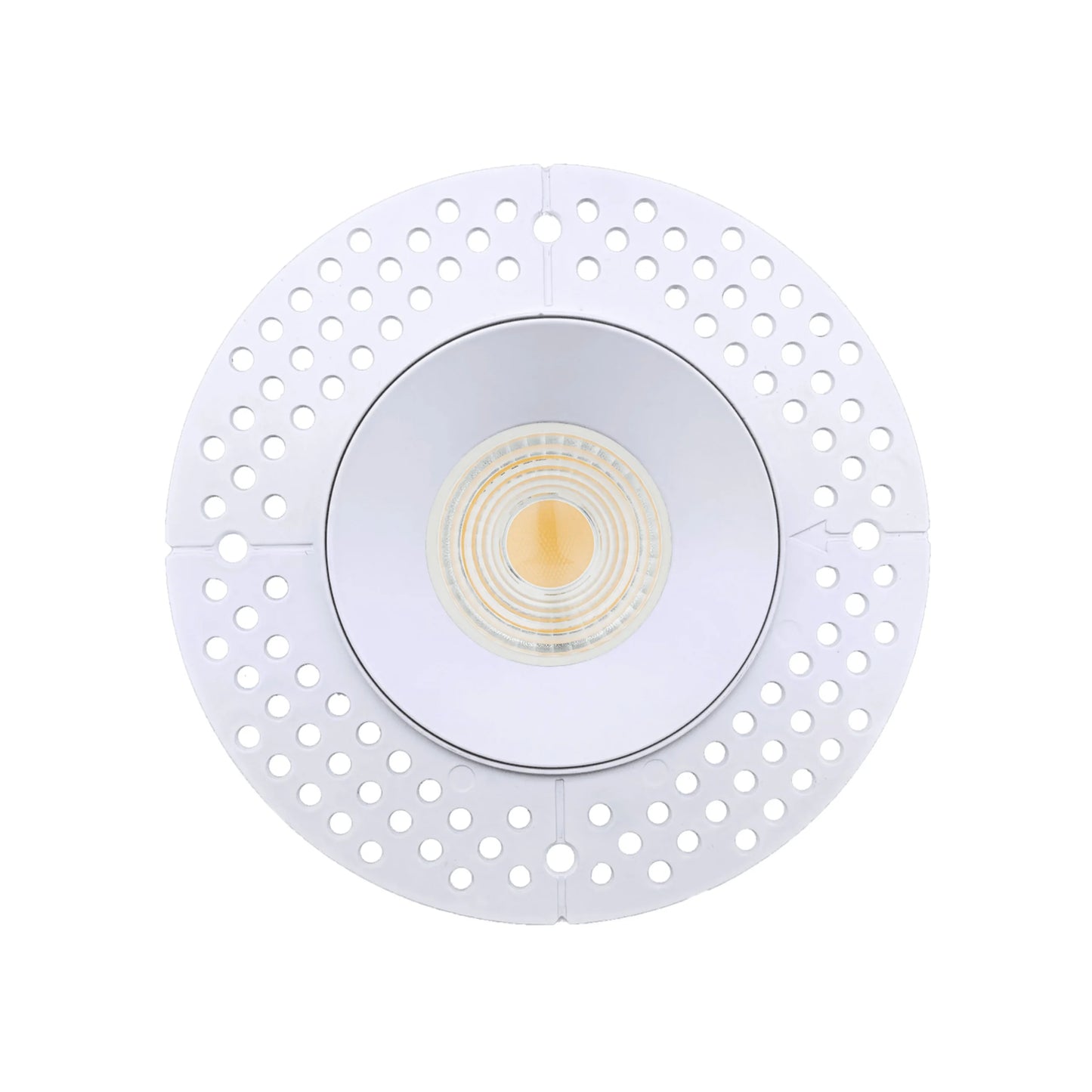P-6435 4 Inch Trimless Round, White Finish 15/22W,1600/2400 Lumens 5CCT Recessed Light