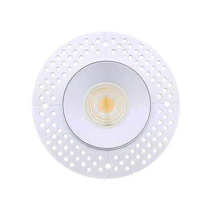 P-6435 4 Inch Trimless Round, White Finish 15/22W,1600/2400 Lumens 5CCT Recessed Light