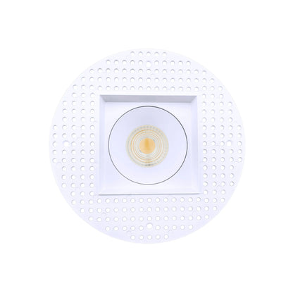 P-6440 4 Inch Trimless Square, White Finish 15/22W,1600/2400 Lumens 5CCT Recessed Light