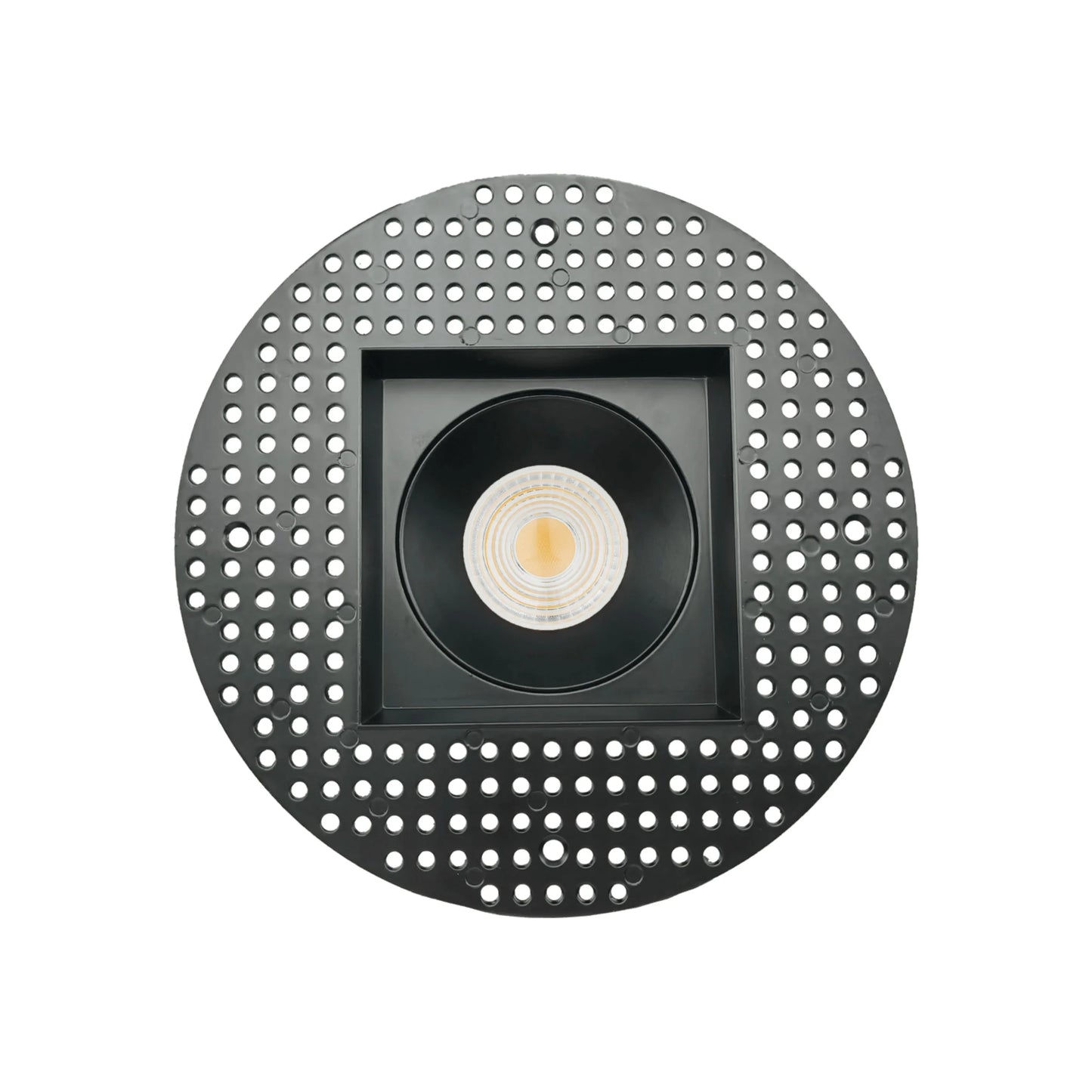 P-6441 4 Inch Trimless Square, Black Finish 15/22W,1600/2400 Lumens 5CCT Recessed Light