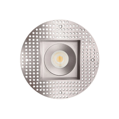 P-6442 4 Inch Trimless Square, Nickel Finish 15/22W,1600/2400 Lumens 5CCT Recessed Light