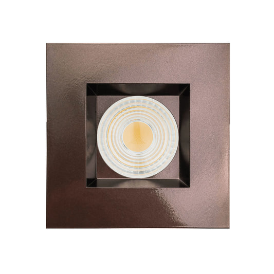 P-6456 4 Inch Square, Bronze Finish 15 Watts, 1550 Lumens 5CCT Recessed Light