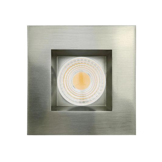P-6457 4 Inch Square, Brushed Nickel Finish 15 Watts, 1550 Lumens 5CCT Recessed Light