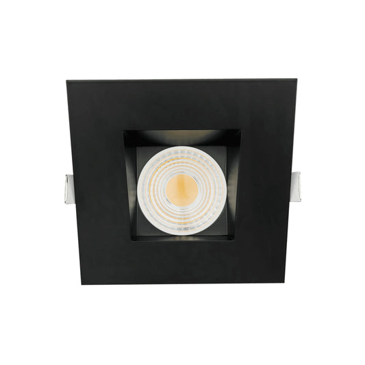 P-6460 4 Inch Square Wall Wash, Black Finish 15 Watts, 1550 Lumens 5CCT Recessed Light