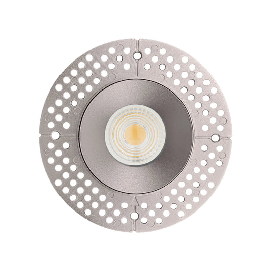 P-6464 4 Inch Trimless Round, Nickel Finish 32 Watts, 3000 Lumens 5CCT Recessed Light