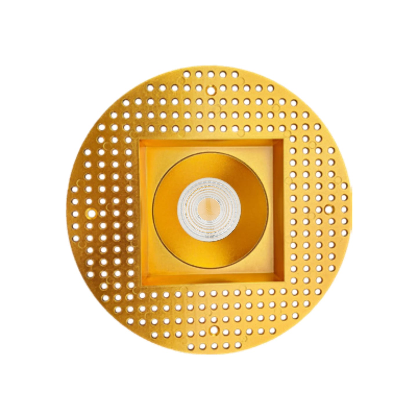 P-6471 4 Inch Trimless Square, Brass Finish 32 Watts, 3000 Lumens 5CCT Recessed Light