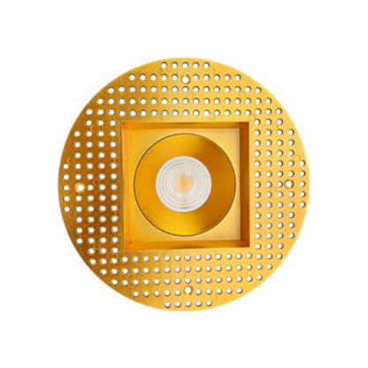 P-6471 4 Inch Trimless Square, Brass Finish 32 Watts, 3000 Lumens 5CCT Recessed Light