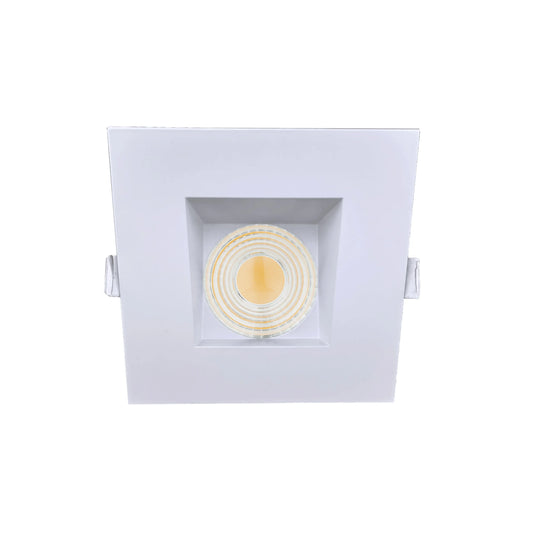 P-6486 4 Inch Square Wall Wash, White Finish 32 Watts, 3000 Lumens 5CCT Recessed Light