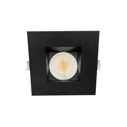 P-6487 4 Inch Square Wall Wash, Black Finish 32 Watts, 3000 Lumens 5CCT Recessed Light