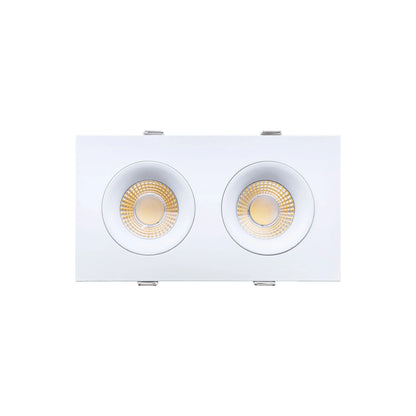 P-6490 3.5 Inch 2 Head Multiple Gimbal, White Finish 40 Watts, 3600 Lumens 5CCT Recessed Light