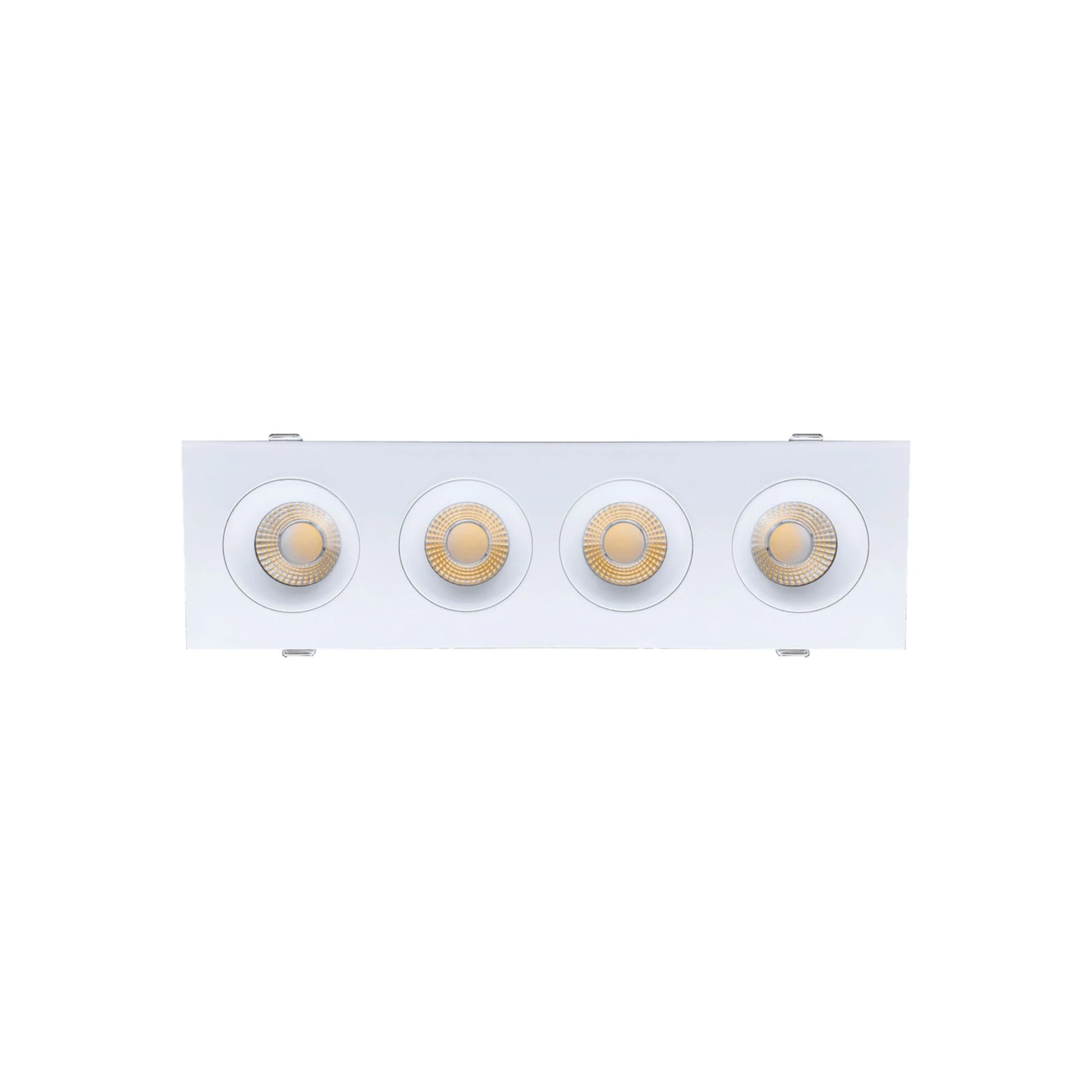 P-6492 3.5 Inch 4 Head Multiple Gimbal, White Finish 80 Watts, 6800 Lumens 5CCT Recessed Light