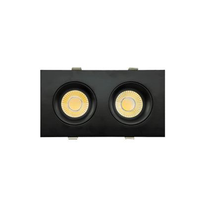 P-6495 3.5 Inch 2 Head Multiple Gimbal, Black Finish 40 Watts, 3600 Lumens 5CCT Recessed Light