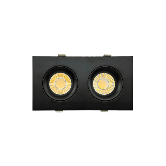 P-6495 3.5 Inch 2 Head Multiple Gimbal, Black Finish 40 Watts, 3600 Lumens 5CCT Recessed Light