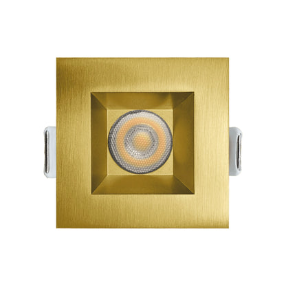 P-6501 1.5 Inch Square Brushed Brass Smooth, 7 Watts, 600 Lumens 5CCT Recessed Light