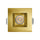 P-6501 1.5 Inch Square Brushed Brass Smooth, 7 Watts, 600 Lumens 5CCT Recessed Light