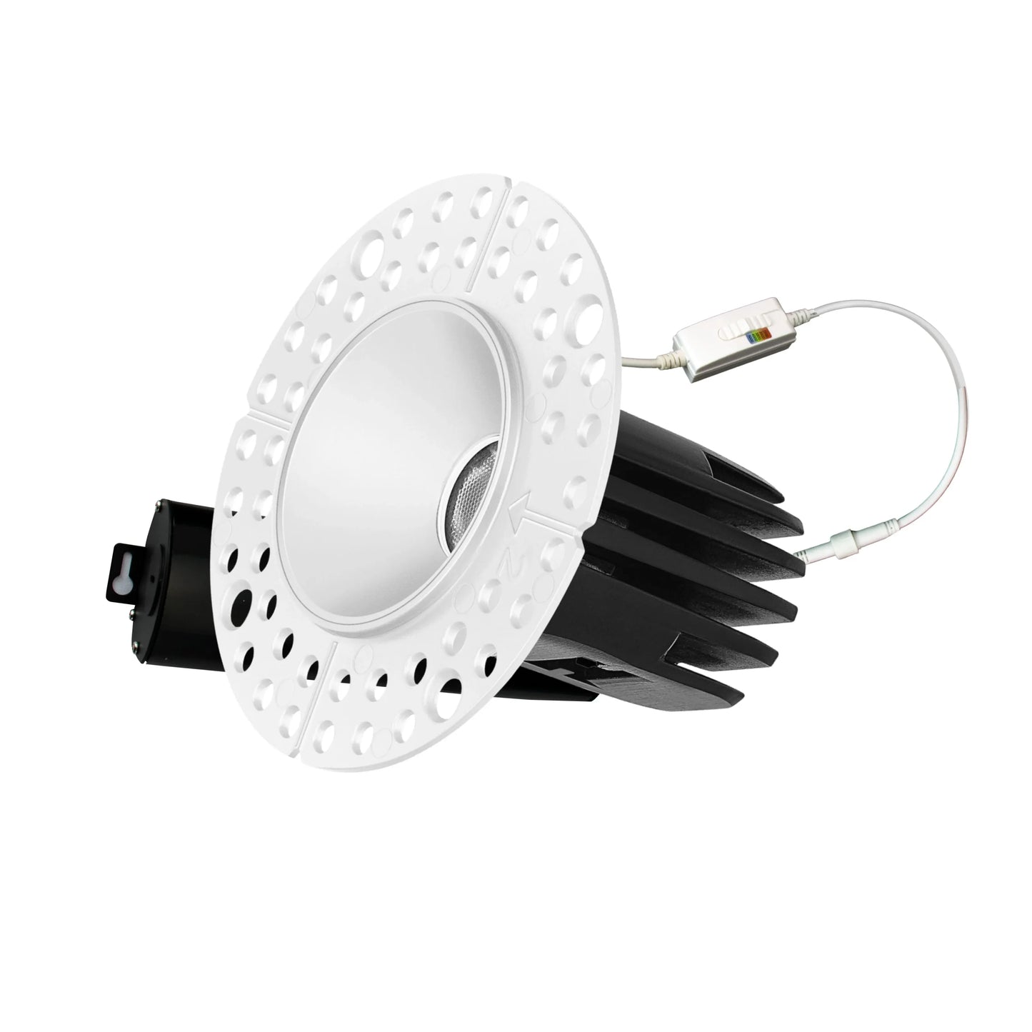 P-6502 1.5 Inch Trimless Round, White Finish 7 Watts, 600 Lumens 5CCT Recessed Light