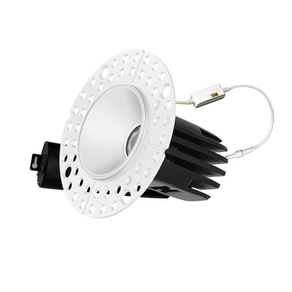 P-6502 1.5 Inch Trimless Round, White Finish 7 Watts, 600 Lumens 5CCT Recessed Light