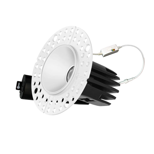 P-6502 1.5 Inch Trimless Round, White Finish 7 Watts, 600 Lumens 5CCT Recessed Light