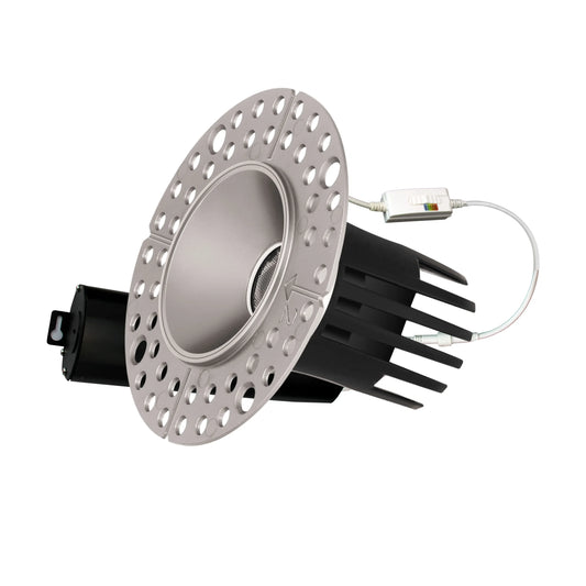 P-6503 1.5 Inch Trimless Round, Nickel Finish 7 Watts, 600 Lumens 5CCT Recessed Light