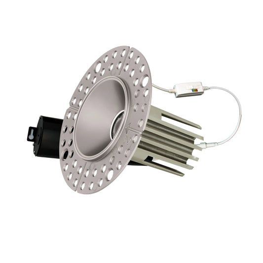 P-6507 1.5 Inch Trimless Round, Nickel Finish 15 Watts, 1100 Lumens 5CCT Recessed Light