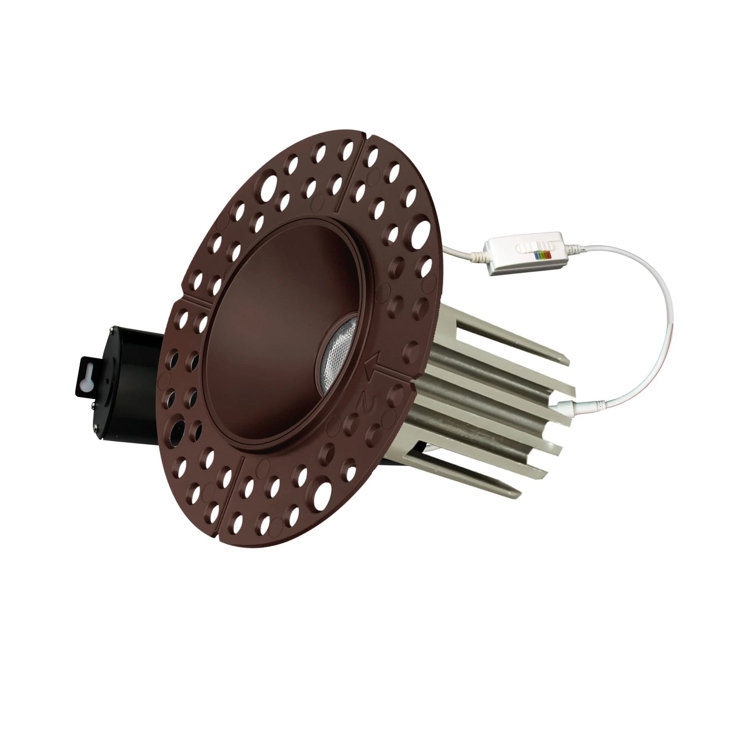 P-6508 1.5 Inch Trimless Round, Bronze Finish 15 Watts, 1100 Lumens 5CCT Recessed Light