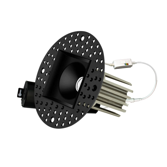 P-6511 1.5 Inch Trimless Square, Black Finish 15 Watts, 1100 Lumens 5CCT Recessed Light