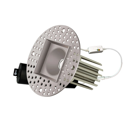 P-6512 1.5 Inch Trimless Square, Nickel Finish 15 Watts, 1100 Lumens 5CCT Recessed Light