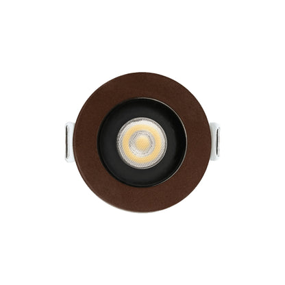 P-6518 1 Inch Round Bronze Smooth High-Output, 15 Watts, 1100 Lumens 5CCT Recessed Light